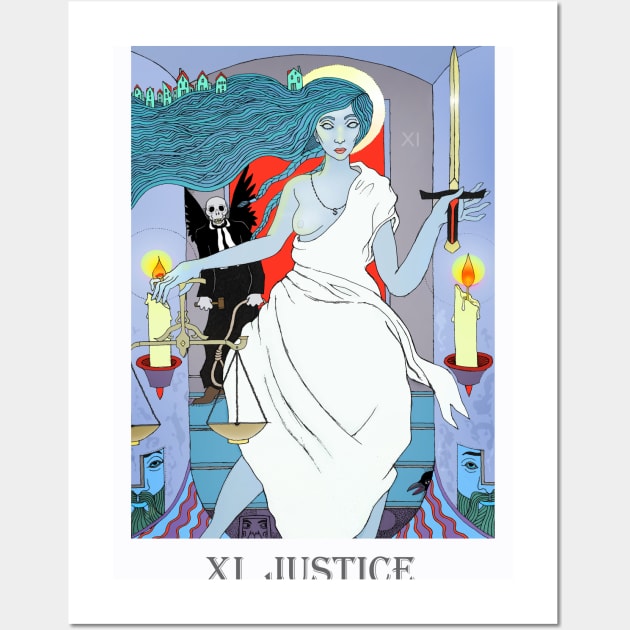 Tarot Justice Wall Art by christoph